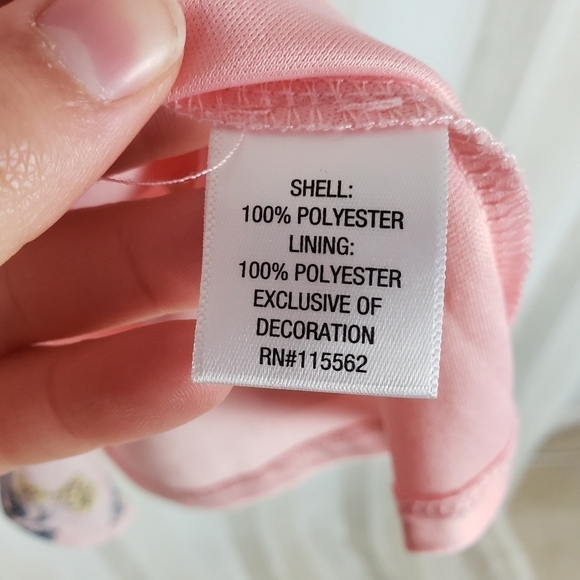 Disney Beauty and the Beast Mini Dress Pink Floral Size Extra Small - Picture 7 of 12